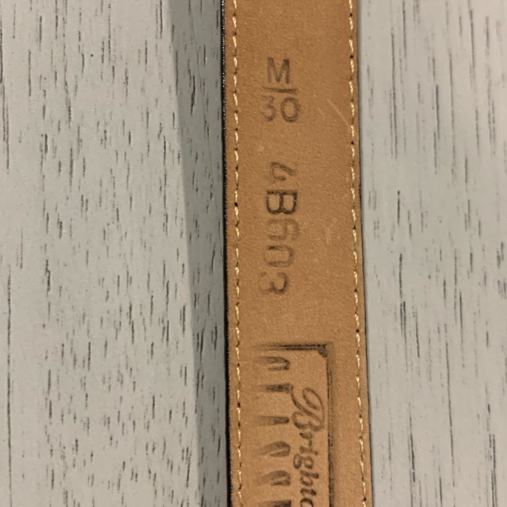 Brighton Black Leather Belt with Gold and Silver Buckle - Picture 10 of 12